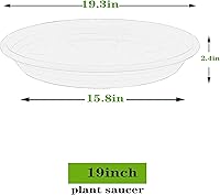 Vista 48 de 5 Packs Plant Saucer Pot Tray 6 8 10 12 14 16 19 20 Inch Plastic Flower Planter Saucers and Drip Trays for Indoors Outdoors, Heavy Durable Plant
