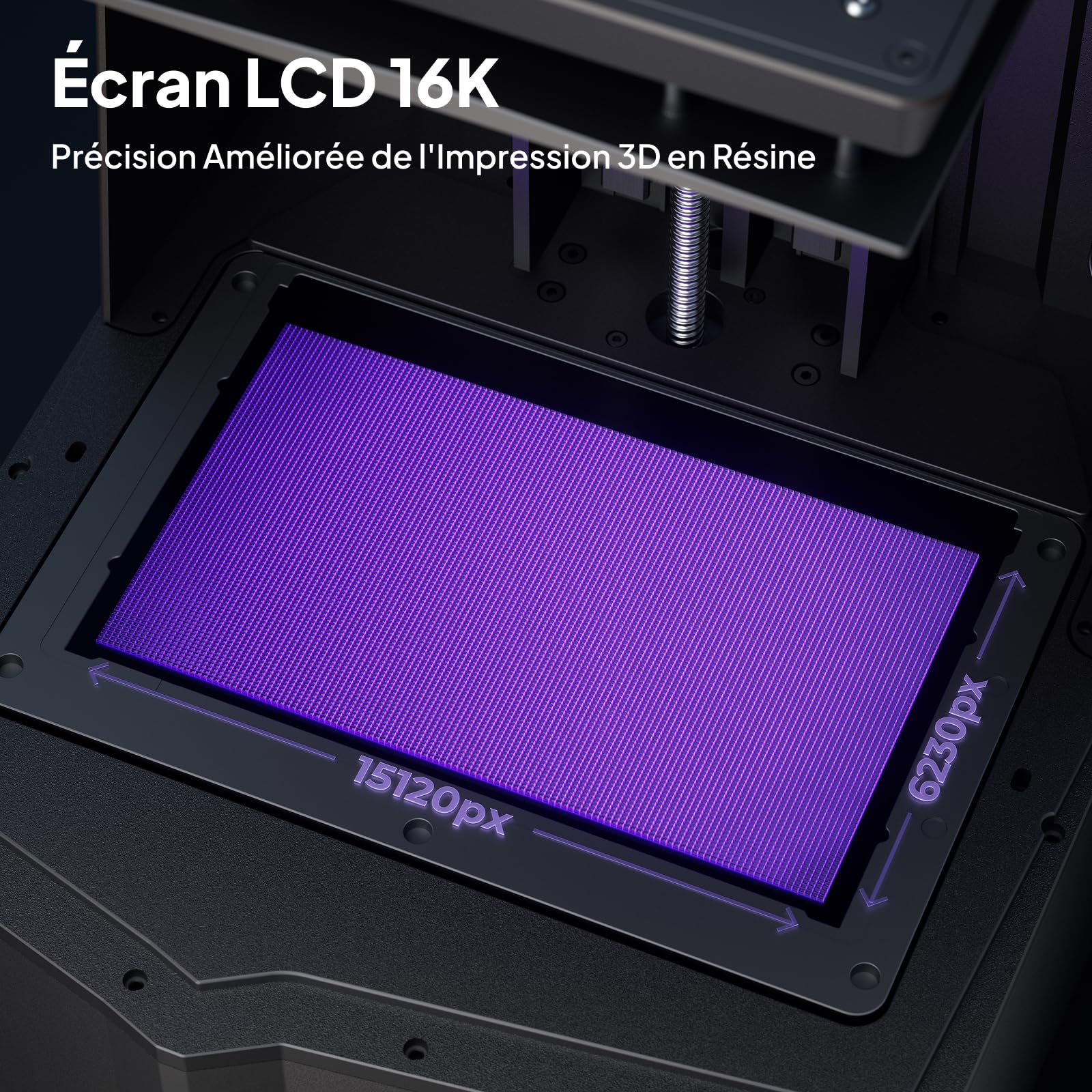 ELEGOO Saturn 4 Ultra 16K Imprimante 3D Résine avec Couvercle Rabattable, Chauffage Intelligent du Réservoir à 30 °C, Haute Vitesse 150 mm/h, Grand Format d'impression de 211,68 × 118,37 × 220 mm³