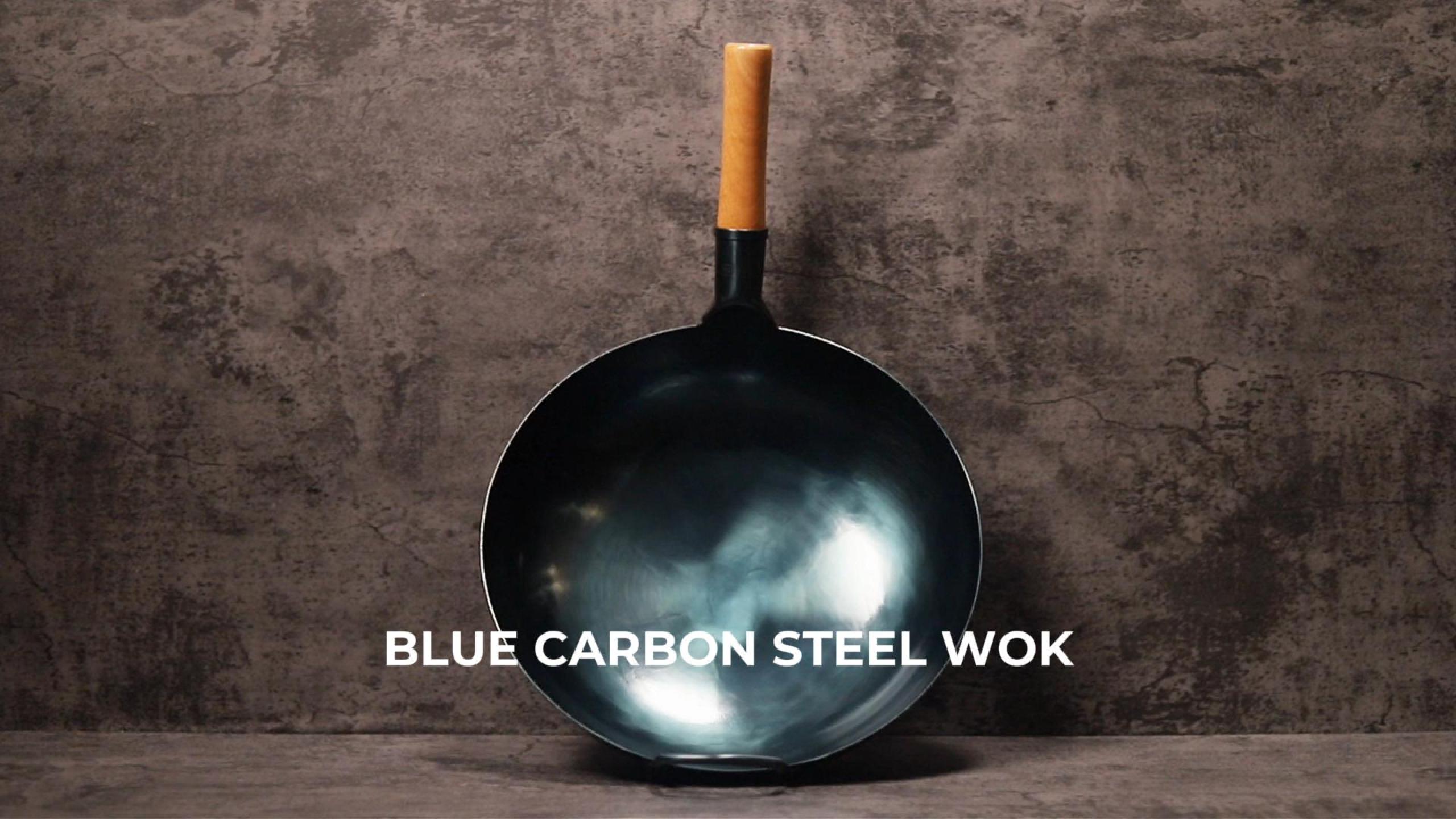 Amazon.com: YOSUKATA 14” Blue Carbon Steel Wok with Round Bottom