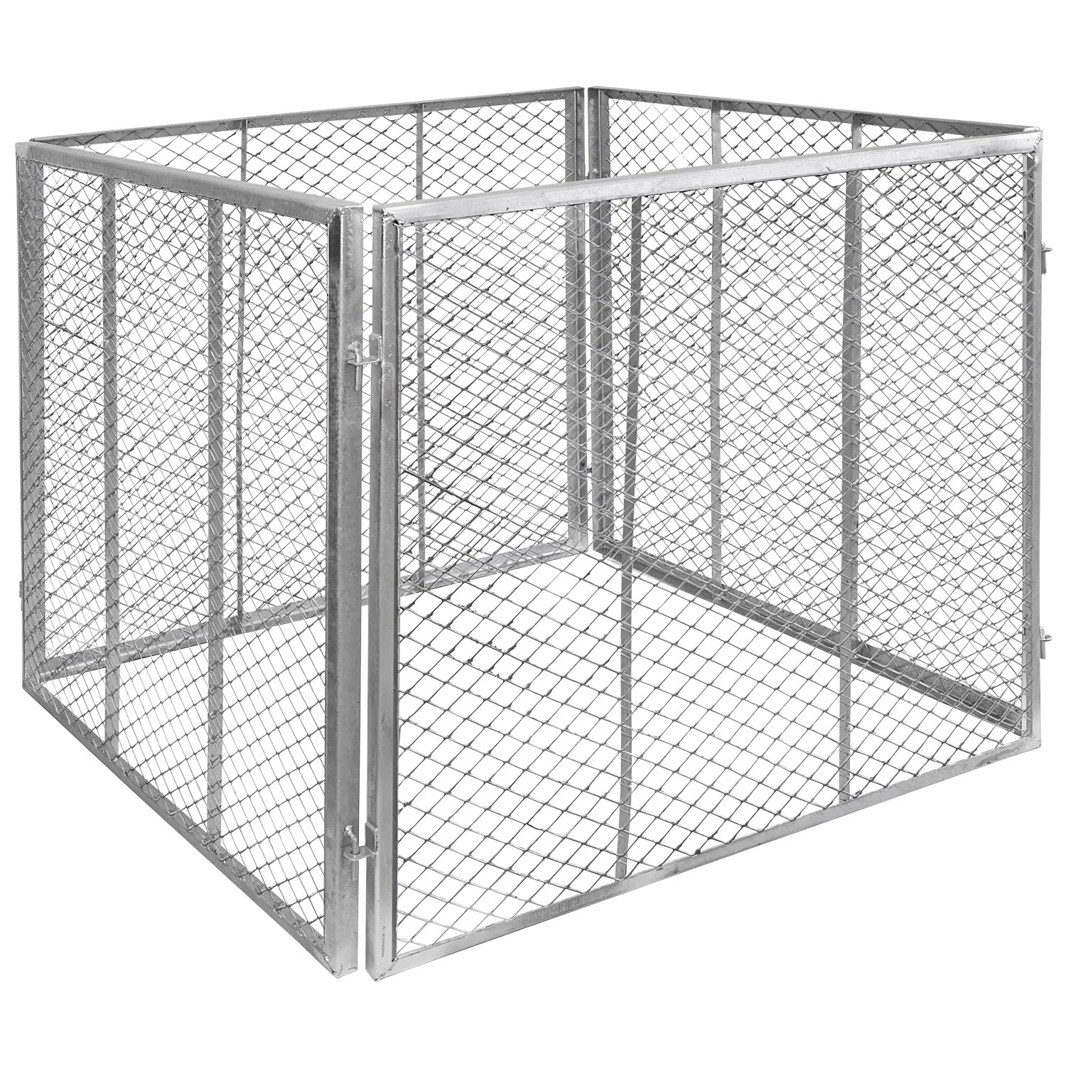 Komposter Stahl verzinkt Kompost Metallkomposter Kompostbehälter Kompostgitter 80 x 80 x 70 cm Garten Gitter Kompost Kompostierer