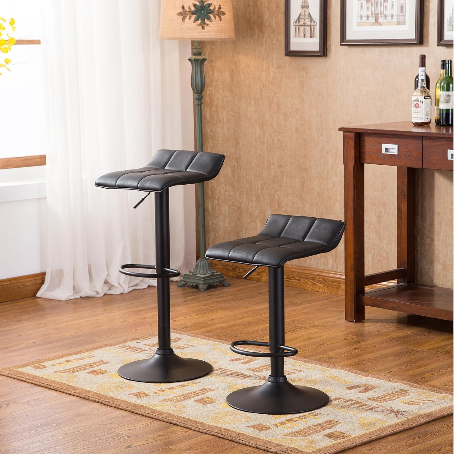 bar Stool Height Swivel Chair Barstools Modern bar stools Simple Assembly bar Height Chairs for Kitchen, Recreation Room, or Game Room