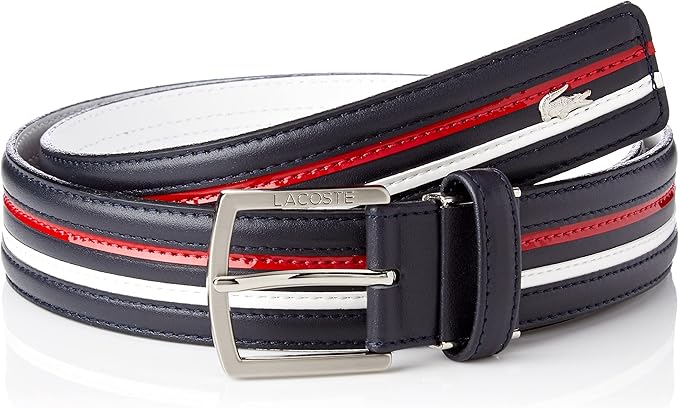 Amazon ラコステ 牛革 カジュアル ベルト Lb メンズ ネイビー フリーサイズ ウエストサイズ95cmまで ベルト 通販