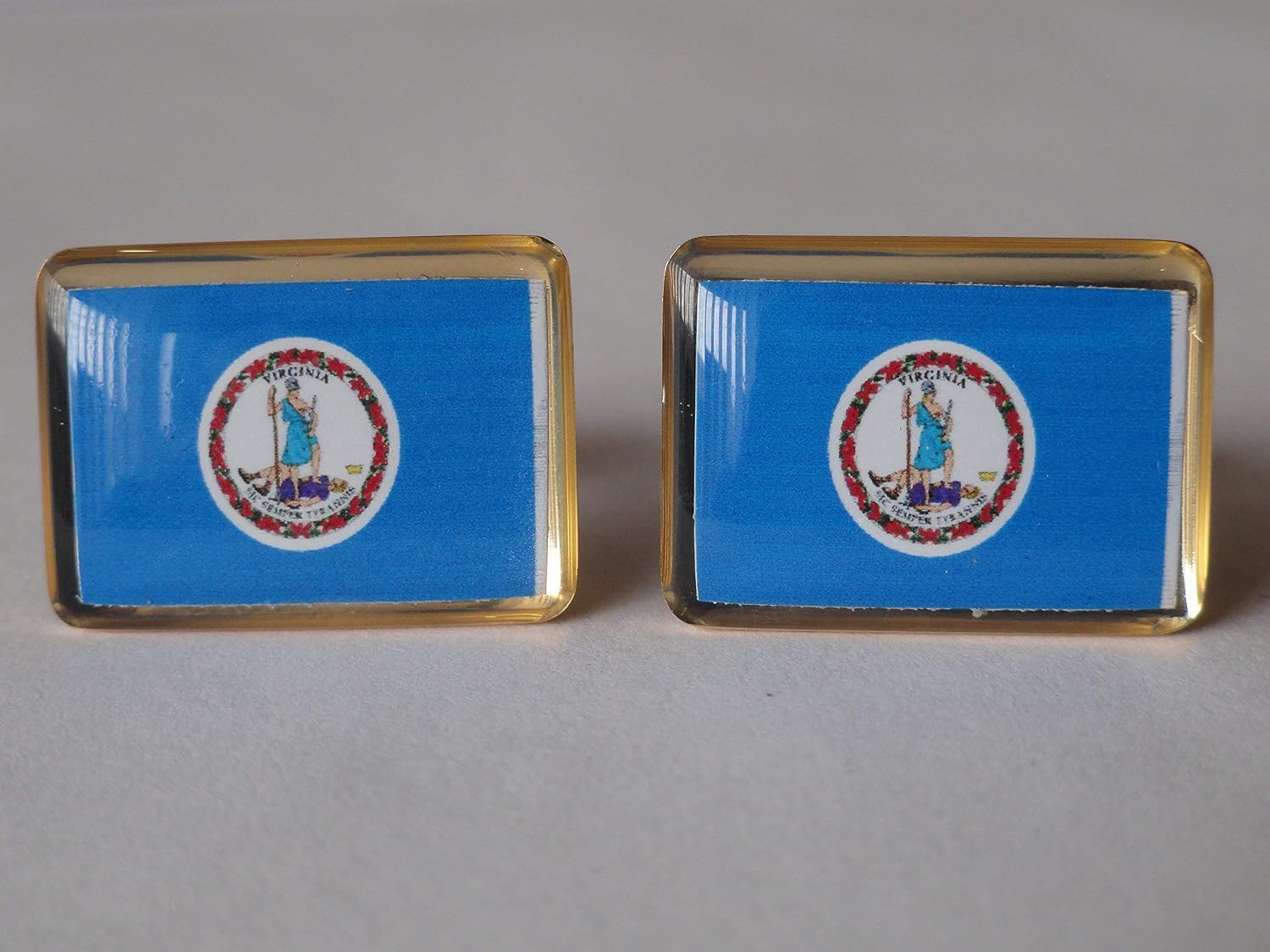 Virginia State Flag Cufflinks, Lapel Pins, Tie Bars, Earrings, Jewelry and Accessories