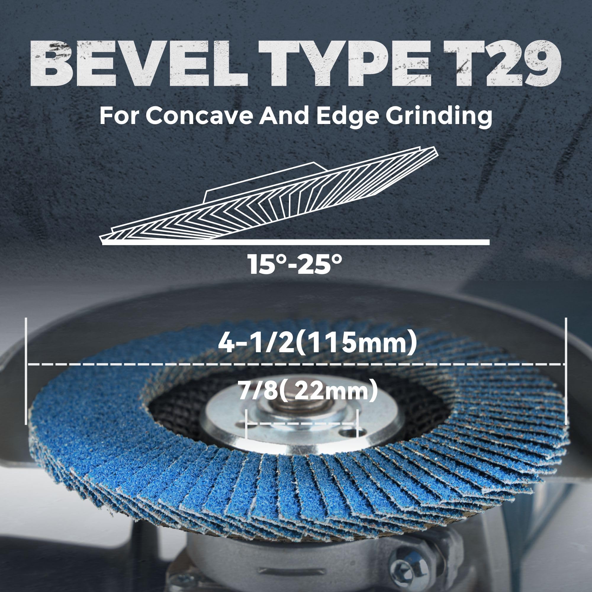 NEIKO 11107A 10 Pack Aluminum Oxide Flap Discs 4-1/2 For Angle Grinder, 60 Grit Flapper Wheel Flat T27 Grinding Wheel 4 5 Inch Flap Disc 7 8 Arbor Grindin - View #7