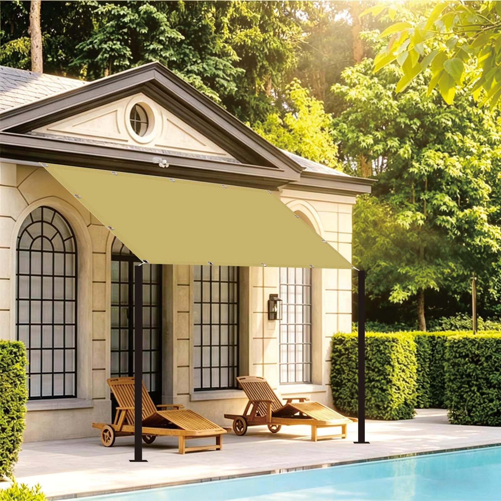 Toile ombrage 290 x 750 cm anti-UV pour stopper la chaleur sur terrasse et camping