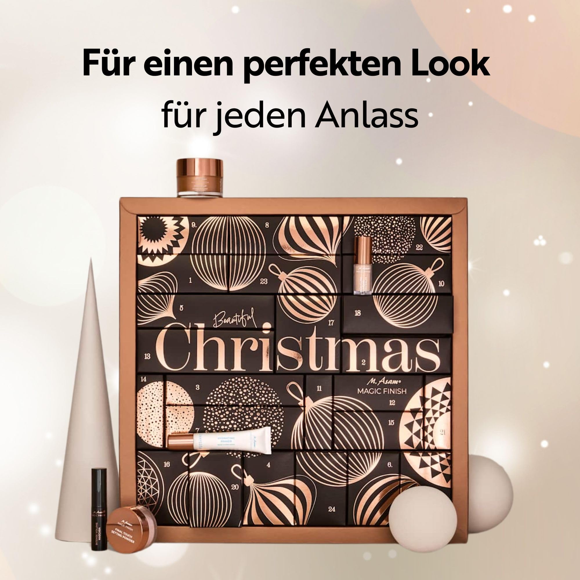 M. Asam MAGIC FINISH Adventskalender 2025 – Adventskalender im Wert von 212 €, mit 24 Beauty-Überraschungen, Kosmetikadventskalender für Frauen, Weihnachtskalender Make-up