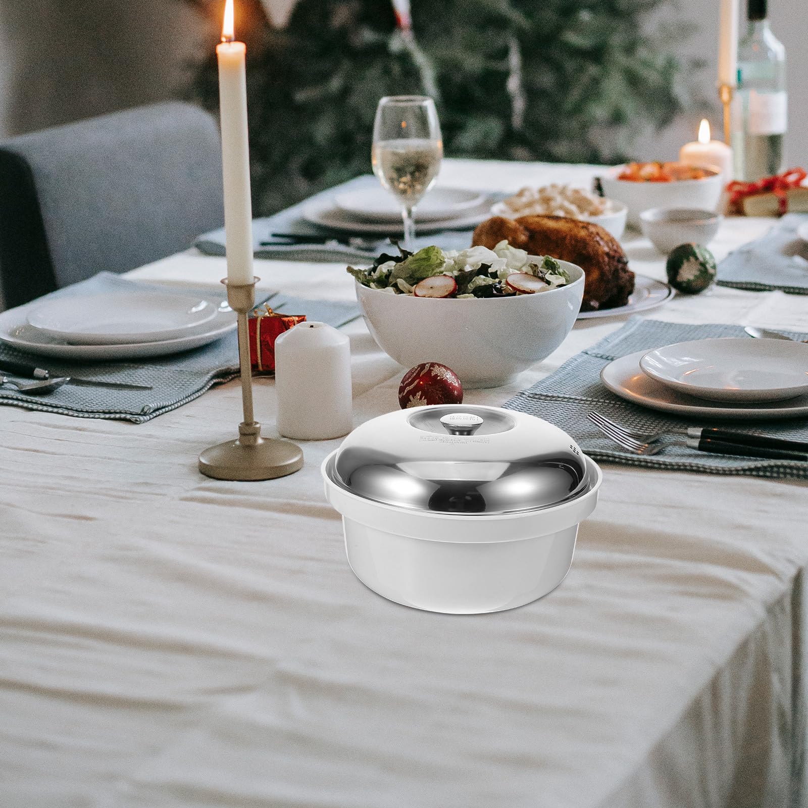VALICLUD Vaporera para Microondas Multiusos de Plástico y Acero Inoxidable, Cocedor Rápido al Vapor para Verduras y Arroz, Utensilio Práctico para Cocina Saludable