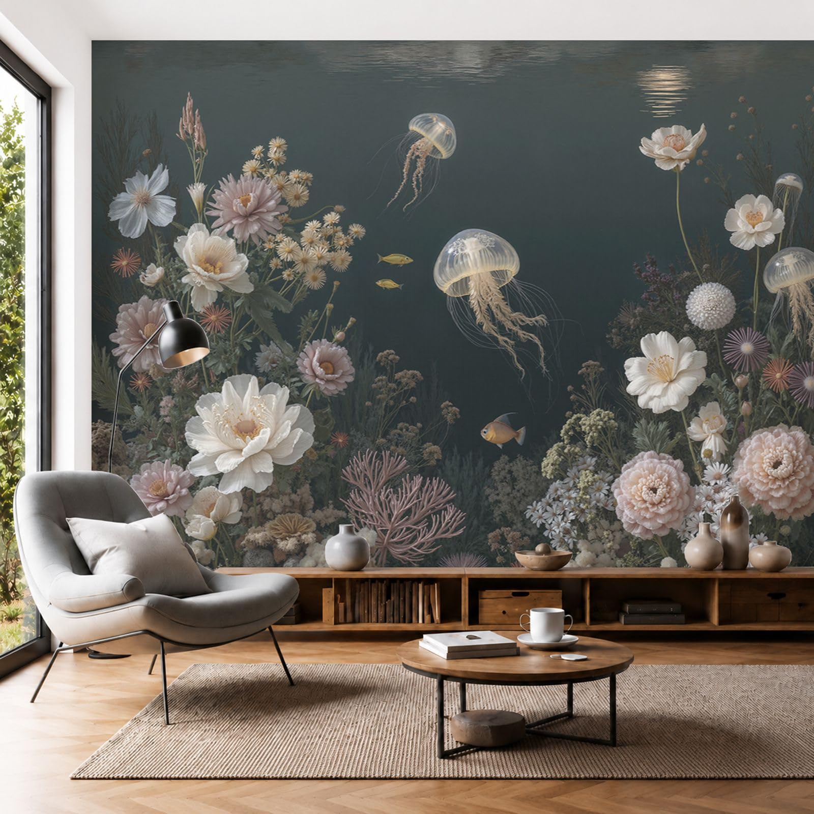 Papier peints panoramique sous l'eau pour sublimer votre salon moderne