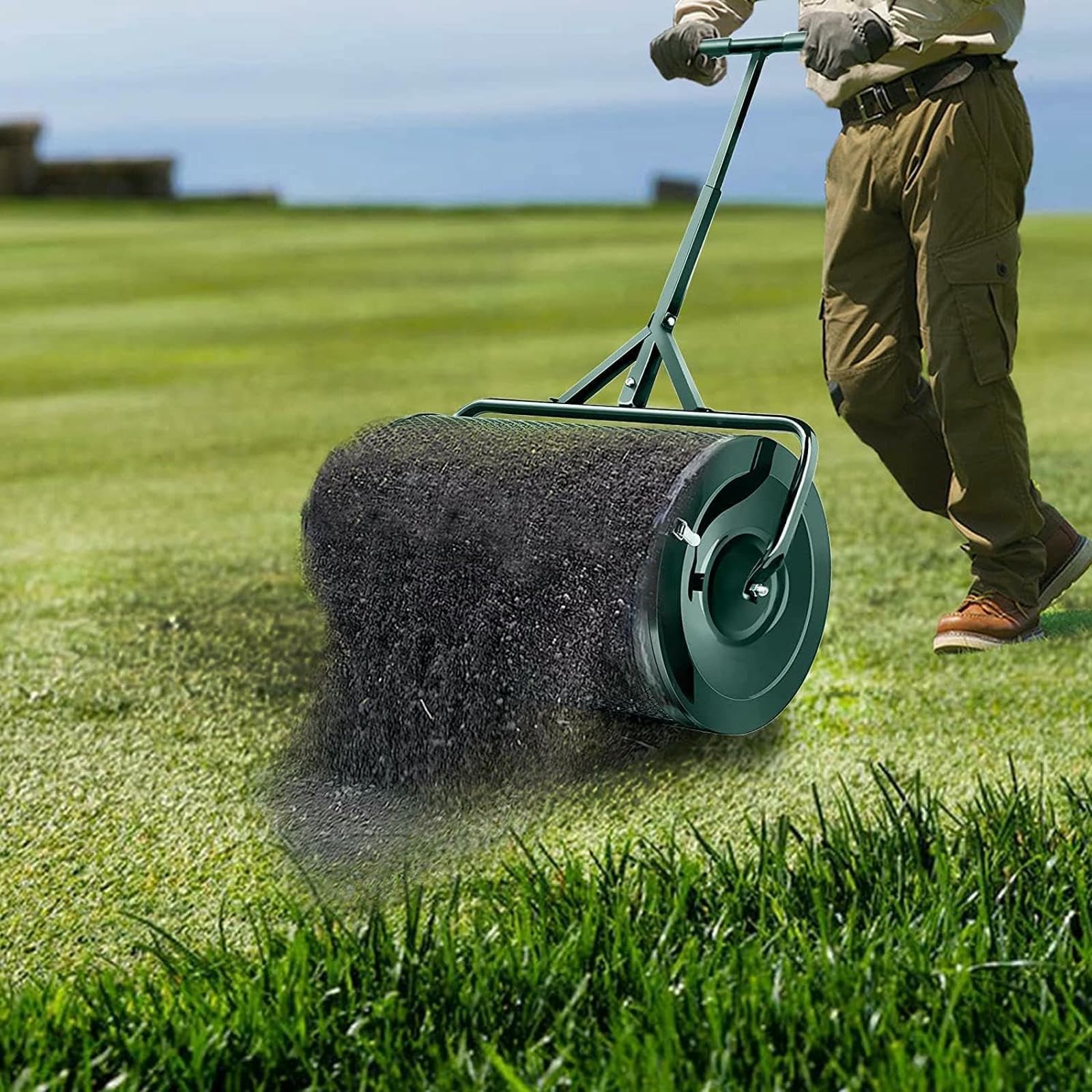 Distribuidor de Compost, Distribuidor de turba, Distribuidor de Fertilizantes, Distribuidor de Malla metálica Ligero y Duradero, para Plantar y sembrar