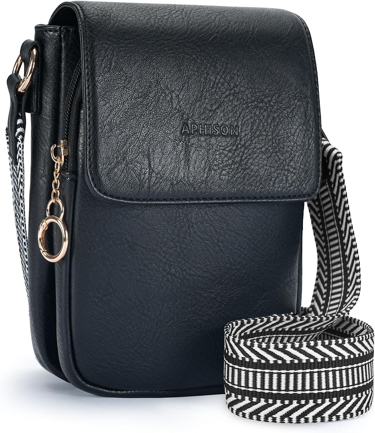 APHISON Small Crossbody Bags for Women Trendy, Leather Phone Wallet Purses Handbags Card Slots with Adjustable Guitar Strap