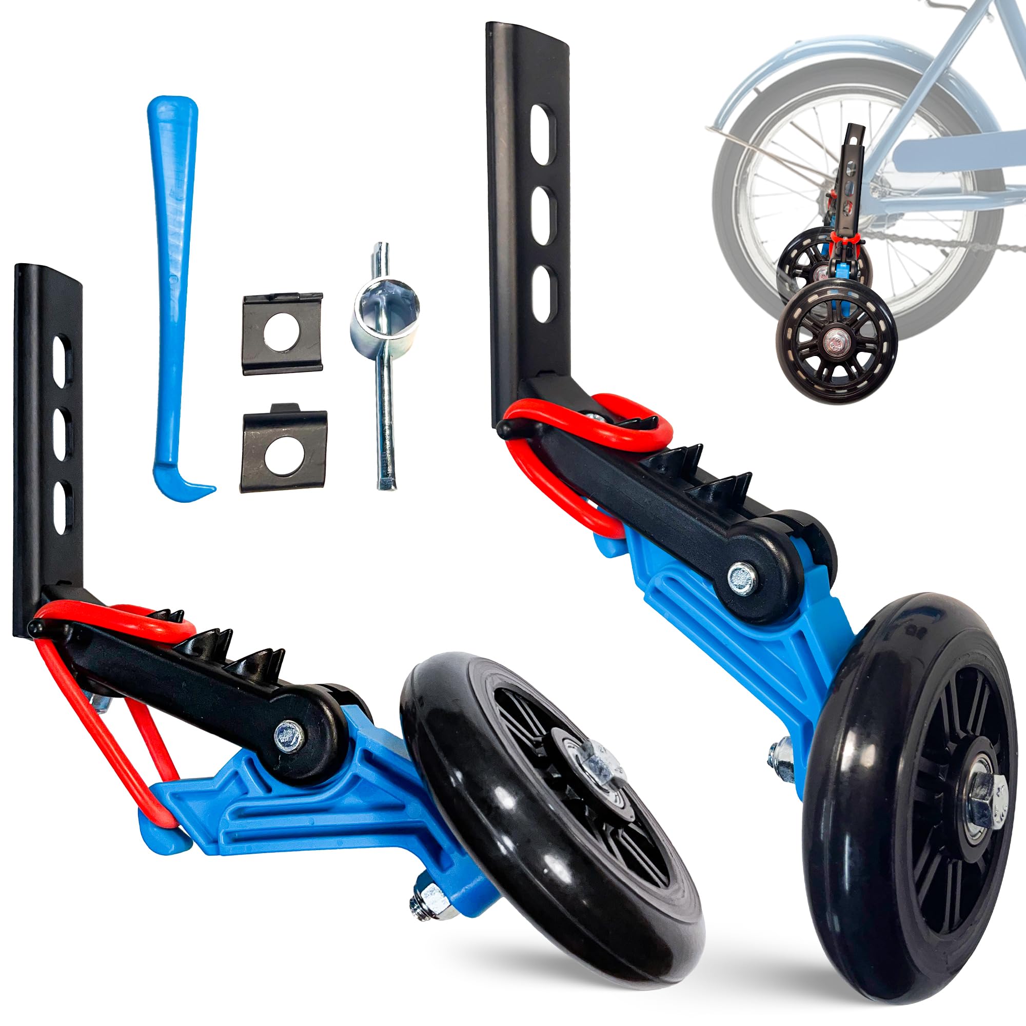 Flex Guiders 2.0 - Training wheels for 14 16 18" kids bikes. Training wheels that teach balance.