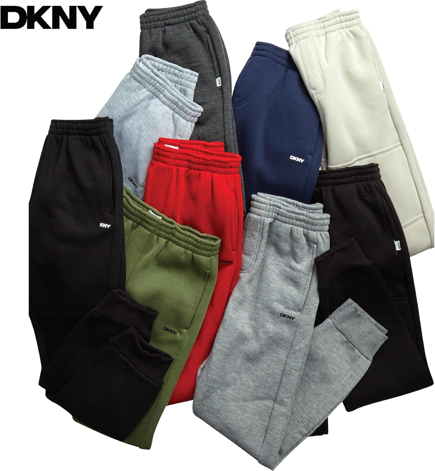 DKNY Boys Sweatpants - 2 Pack Active Performance Soft Fleece Boys Joggers Athletic Pants with Elastic Waistband and Pockets - Image 6