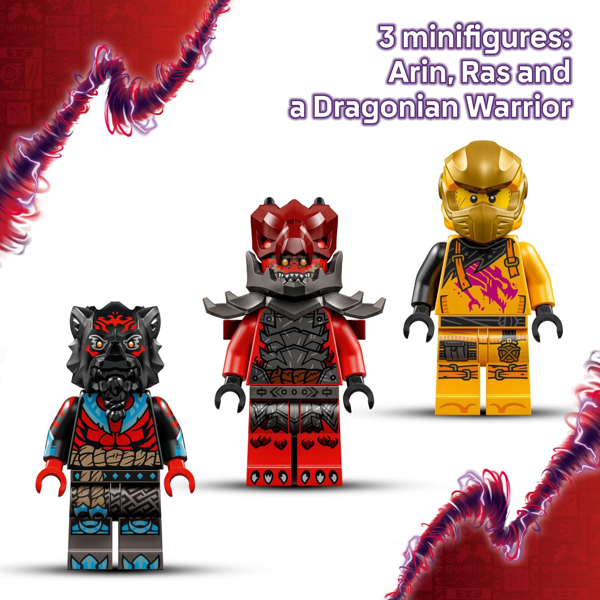 LEGO NINJAGO Ras and Arin's Super Storm Jet Toy - Building Toy for Kids, Boys and Girls, Ages 8+ - Airplane Toy with Detachable Drone and 3 Minifigures - Gift Idea for Birthdays - 71833 - Image 4