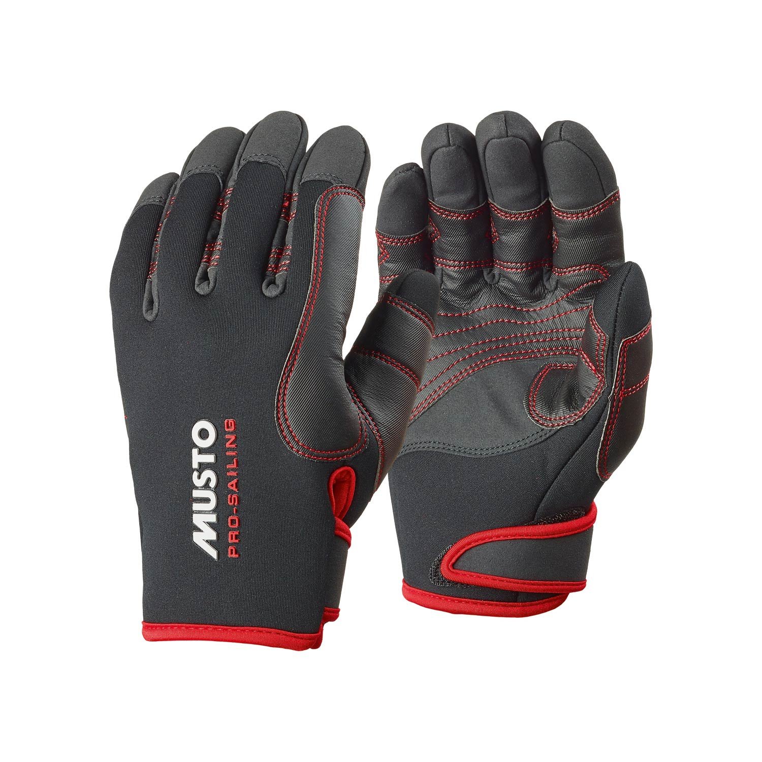 Musto Guantes largos de invierno de color negro, unisex, para adultos, la flexibilidad se mantiene incluso después del secado.