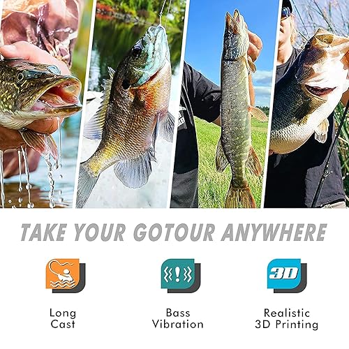 Miniatura 6 de Gotour Weedless Soft Fishing Lures for Freshwater and Saltwater, Premium Pre-Rigged Jig Head Paddle Tail Swimbaits for Bass Fishing，Jigs Fishing
