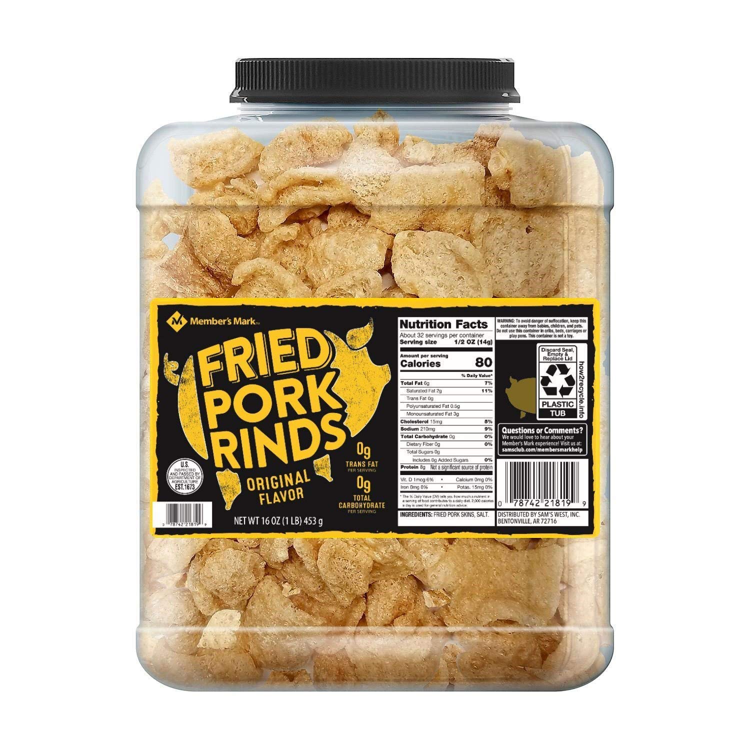 M P Rind Members Mark Original Fried Pork Rinds 16 Ounce Set 2 | Desertcart INDIA