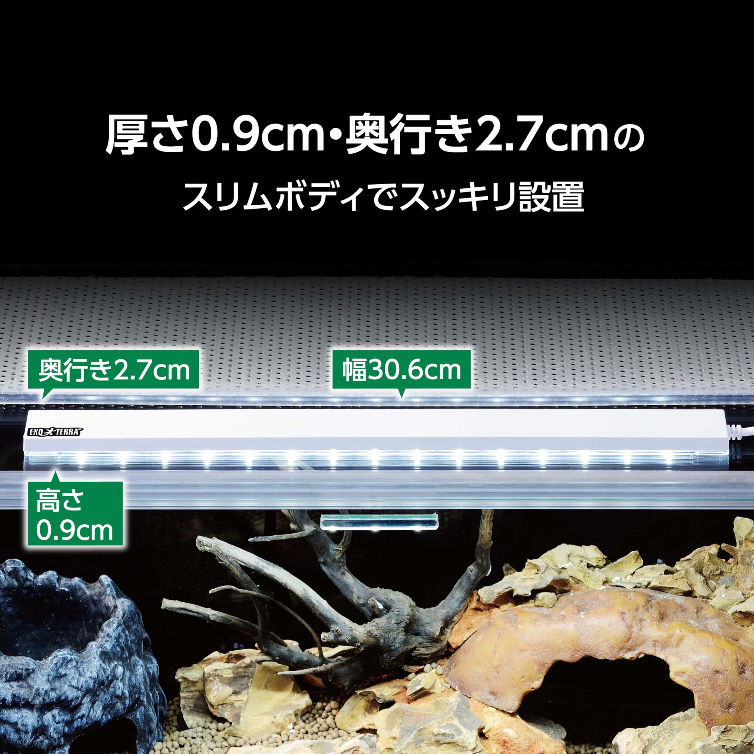 Amazon | ジェックス EXOTERRA デイサイクルLED M 爬虫類ケージを