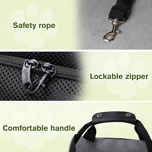 Miniatura 5 de Pecute Cat Carrier Expandable, Extra Large Pet Carrier Bag, Foldable Cat Carrier Bag with Breathable Mesh, Pet Carrier Transport Bag for Dogs and