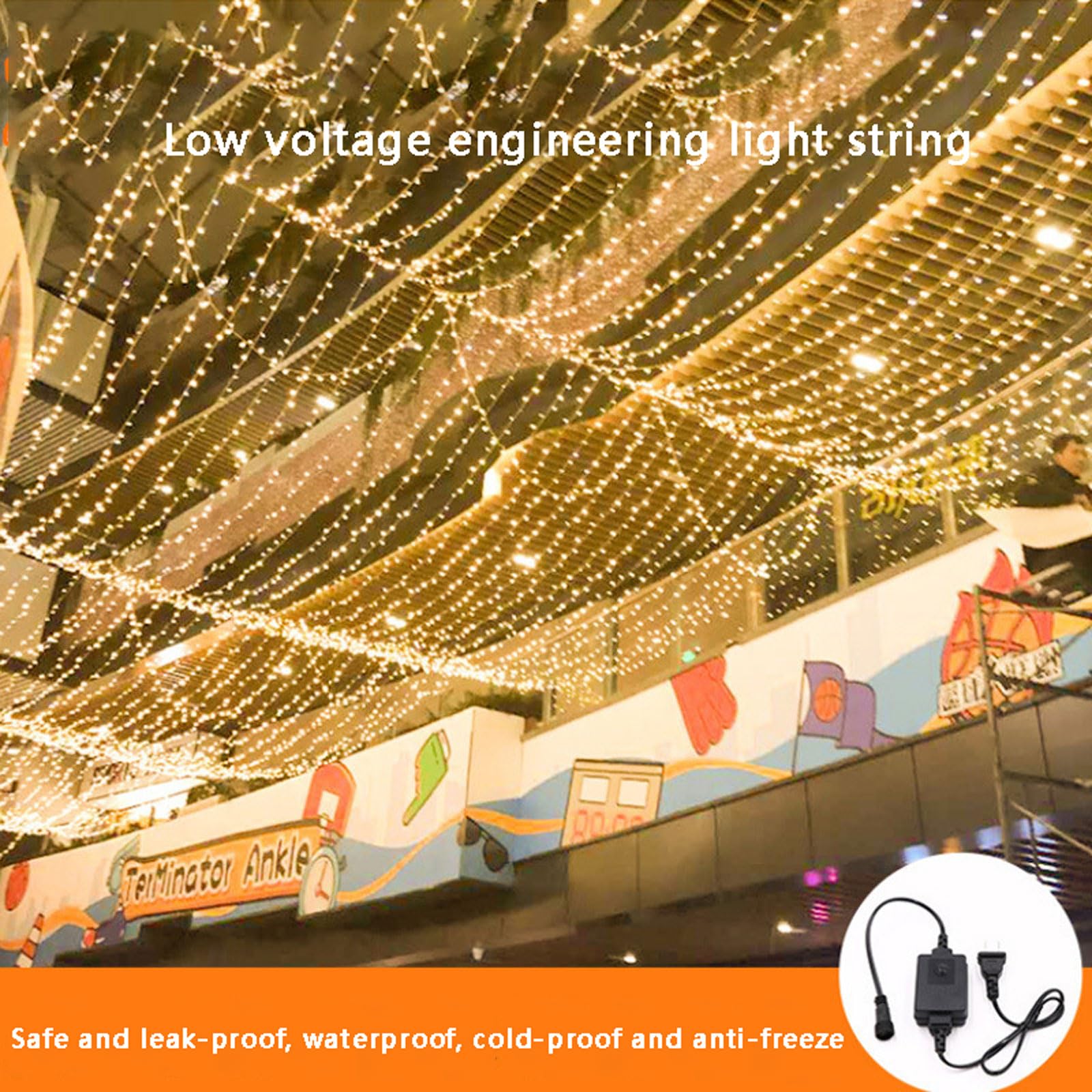 Guirnaldas Luminosas Luces,Luz de Cadena Alimentada Luces Decorativas de Hadas Luces Cadena de Luces Resistente al Agua para Fiestas,Bodas,Ventanas,Interior,Exterior.