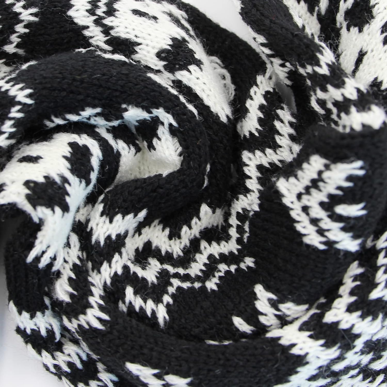 ANKOMINA Winter Warm Knitted Scarf Skull Skeleton Print Shawl Wraps Neck Warmer Tassel Fringe Scarf for Women Men Kids - Image 6