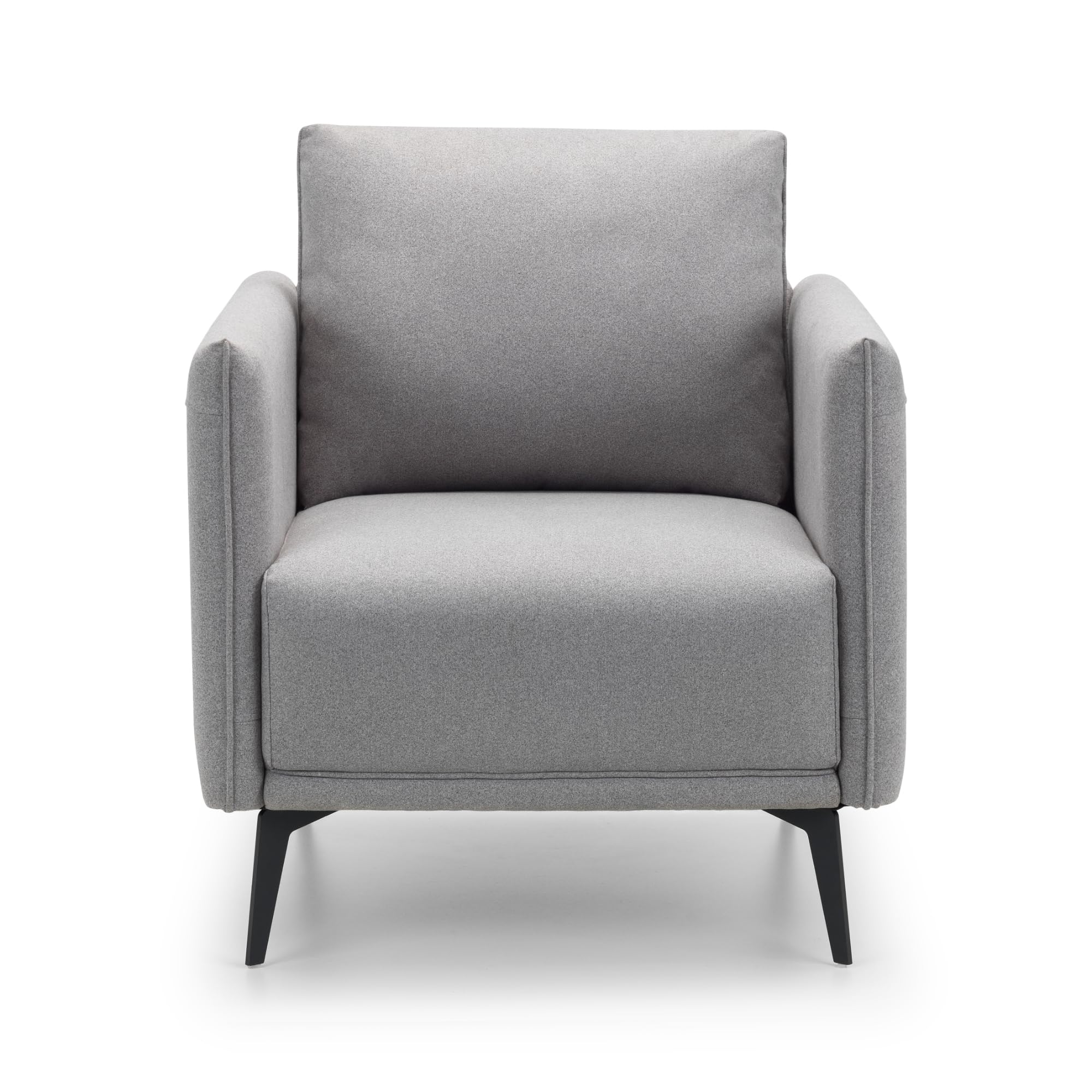 Julian Bowen Rohe Armchair, Faux Linen, Grey - H57 x W89 x D82.5cm