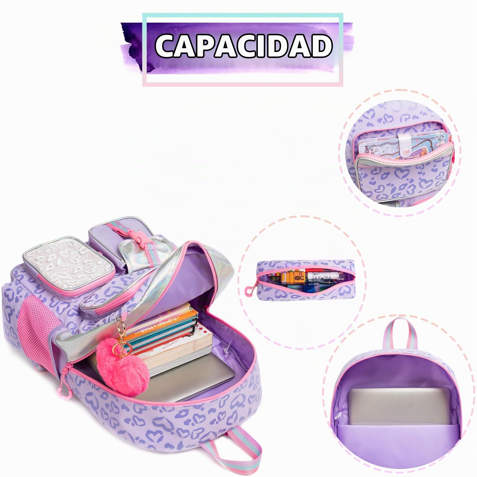 Multibolsillo Mochila Para Niñas de Mochila Escolar Niña Mochila Mochila Escolar 10 años
