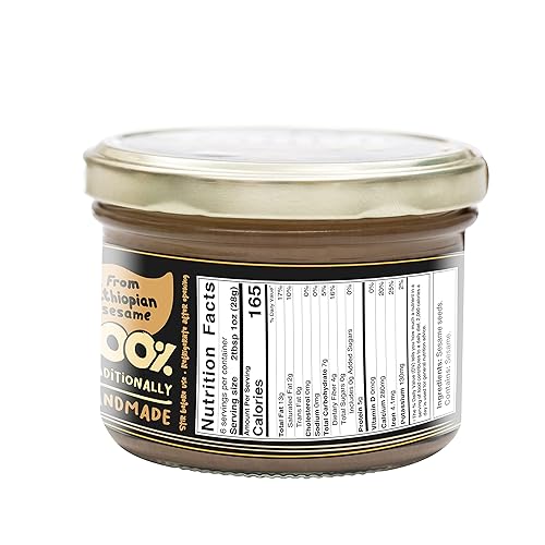 Miniatura 9 de Halva Kingdom Pasta de sésamo tahini artesanal totalmente natural  Pasta de sésamo 100% pura rica y cremosa molida, salsa tahini, aderezo y