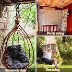 2 Pack Hammock Hanging Kit,Hanging Chair 360°Rotating 1200 lb Capacity Hammock Hooks Heavy Duty,Ideal for Hammock, Swing Chair, Yoga, Sandbag, and More