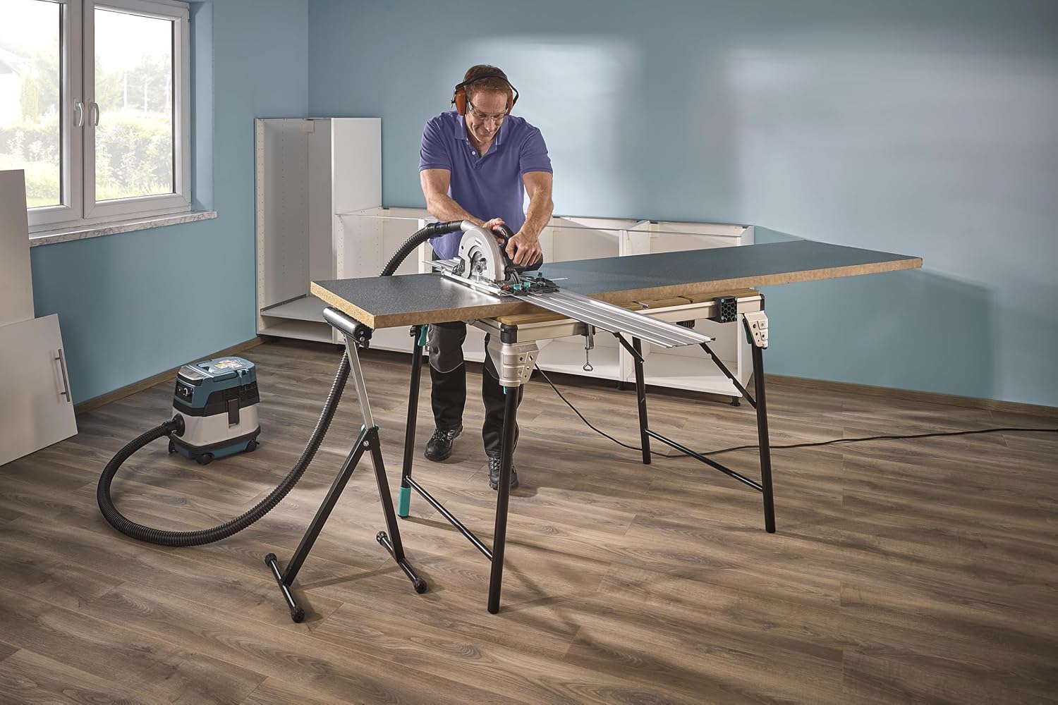 wolfcraft Multi-Function Support Stand and Roller Trestle I 6102300 I Multi-function work trestle for supporting and rolling off workpieces