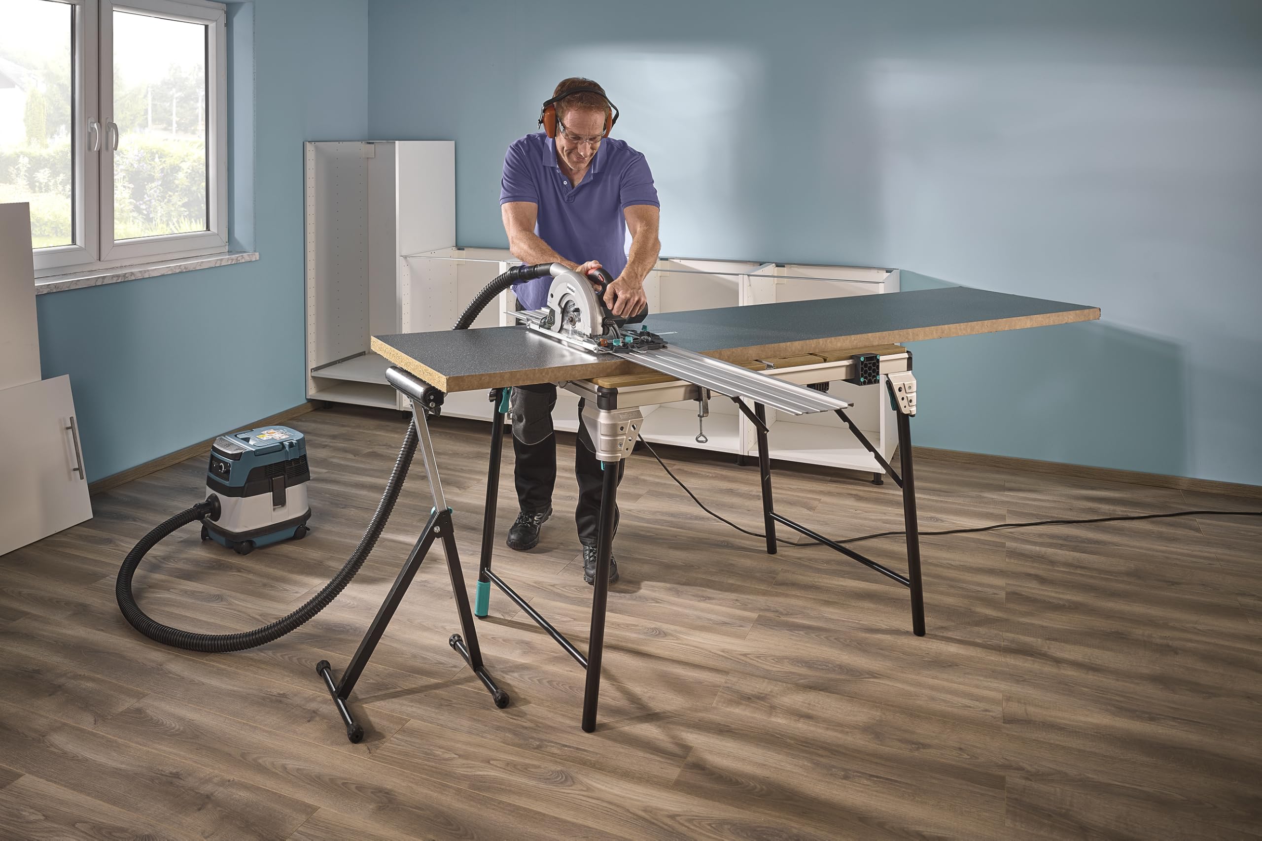 wolfcraft Supporto di appoggio e rulliera I 6102300 I Rulliera a tre funzioni per appoggiare o far slittare il pezza da lavorare