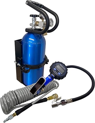 Miniatura 2 de Cilindro de dióxido de carbono de CO2 de 10 libras, regulador de CO2 de alto flujo de 250 PSI, mango de protección, soporte de montaje en cilindro