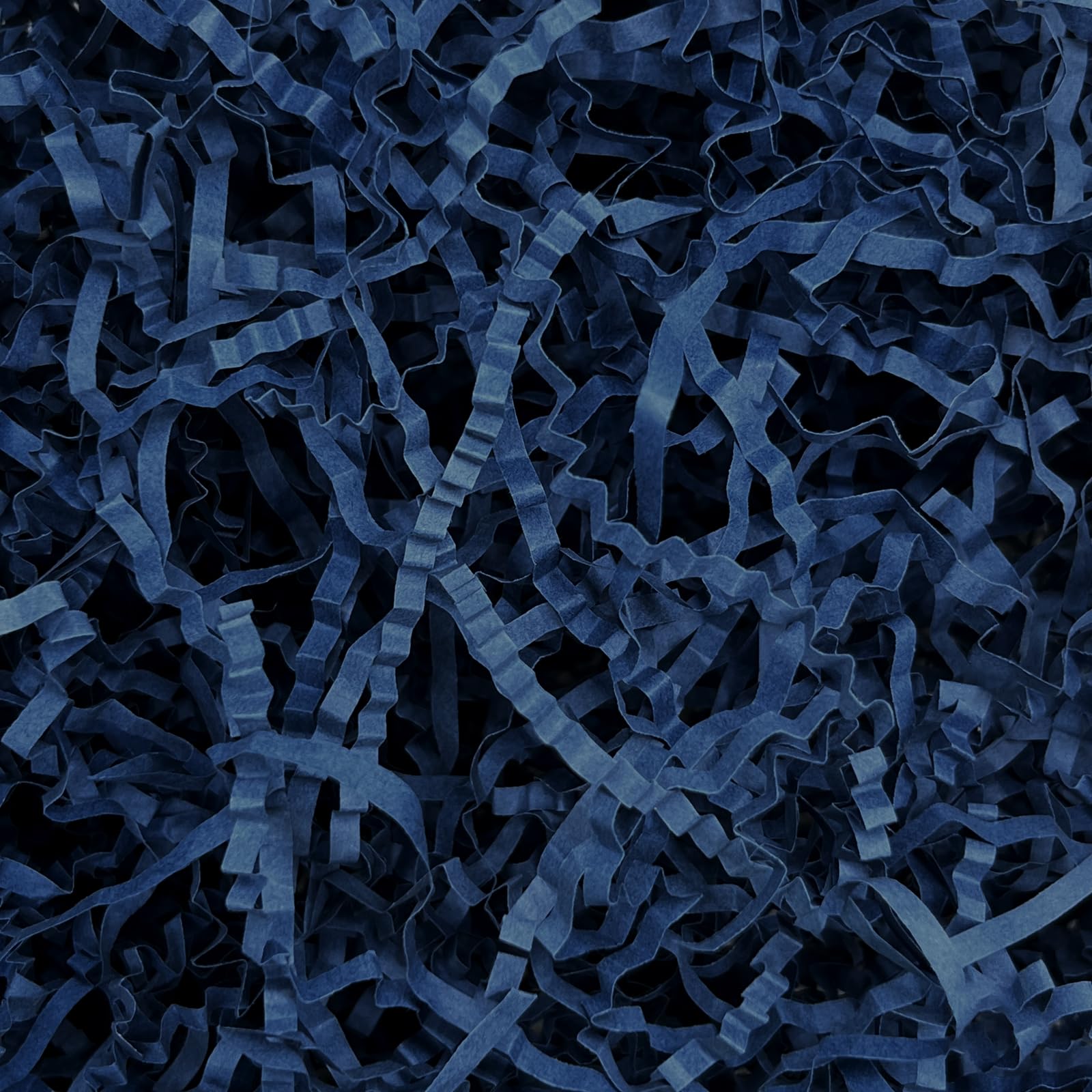 Navy Blue Crinkle Cut Paper Shred Filler, 1 LB Basket Filler Shredded Paper, Confetti Stuffing for Basket Filling, Halloween, Thanksgiving, Christmas, Birthdays, Gift Wrapping, Stuffer Party Supplies
