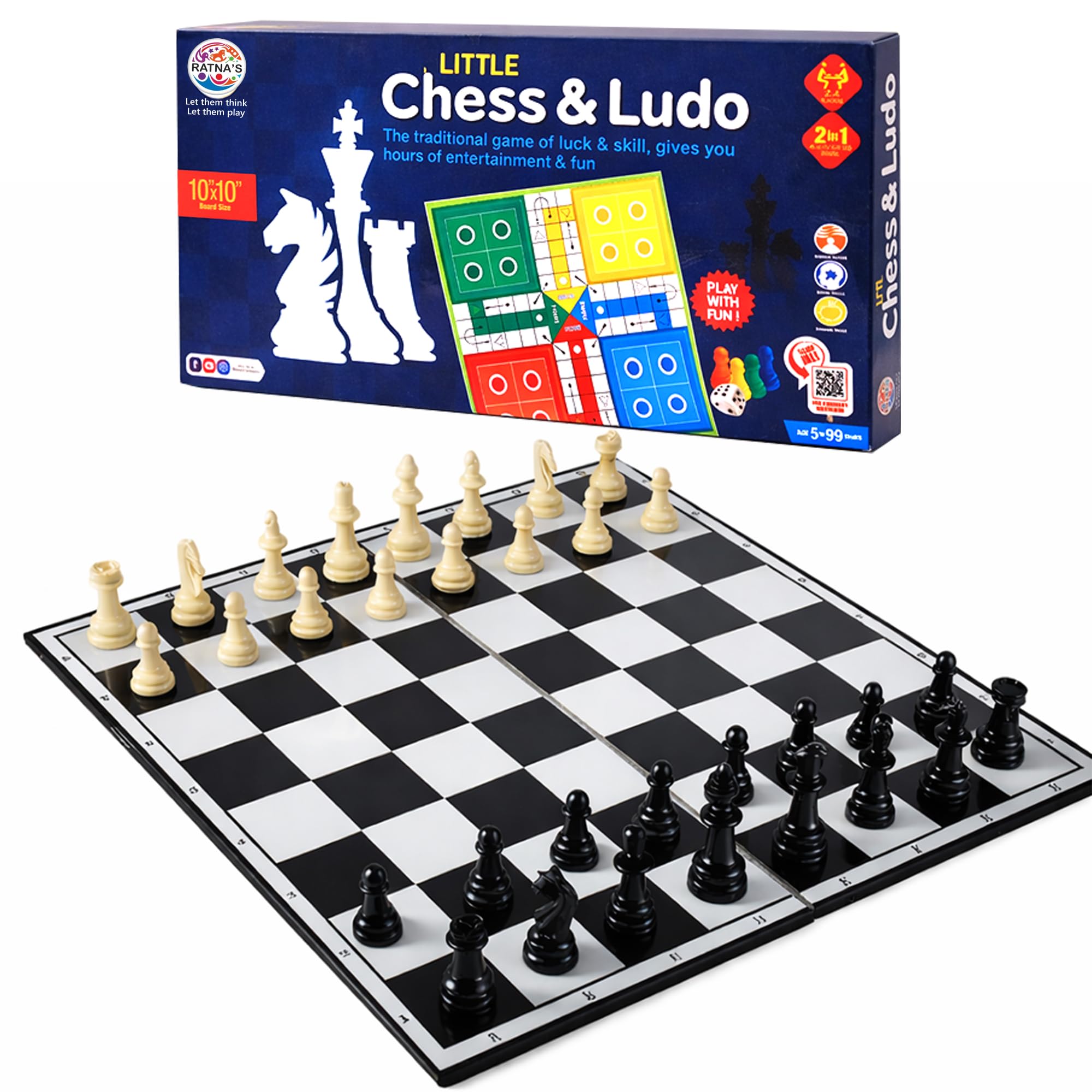 Ratna's Classic Strategy Game Little Chess and Ludo 2 in 1. enhances Strategy Building and Concentration-image-21