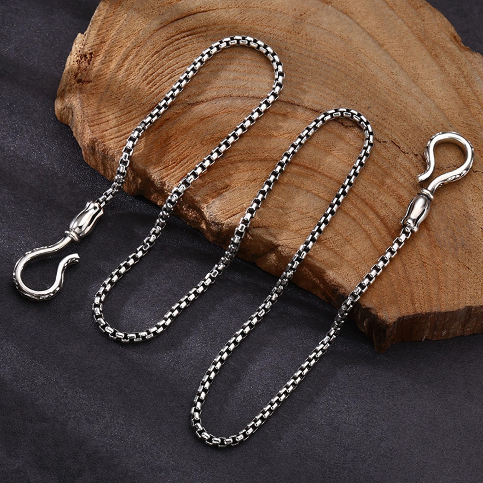 Collana Argento Uomo Donna 925 Catena Collana Argento Sterling | Collana Catena a Maglia Scatola Vintage Larga 3MM con Fibbia a Doppio Gancio Collane per Uomo e Donna Argento Gioielli