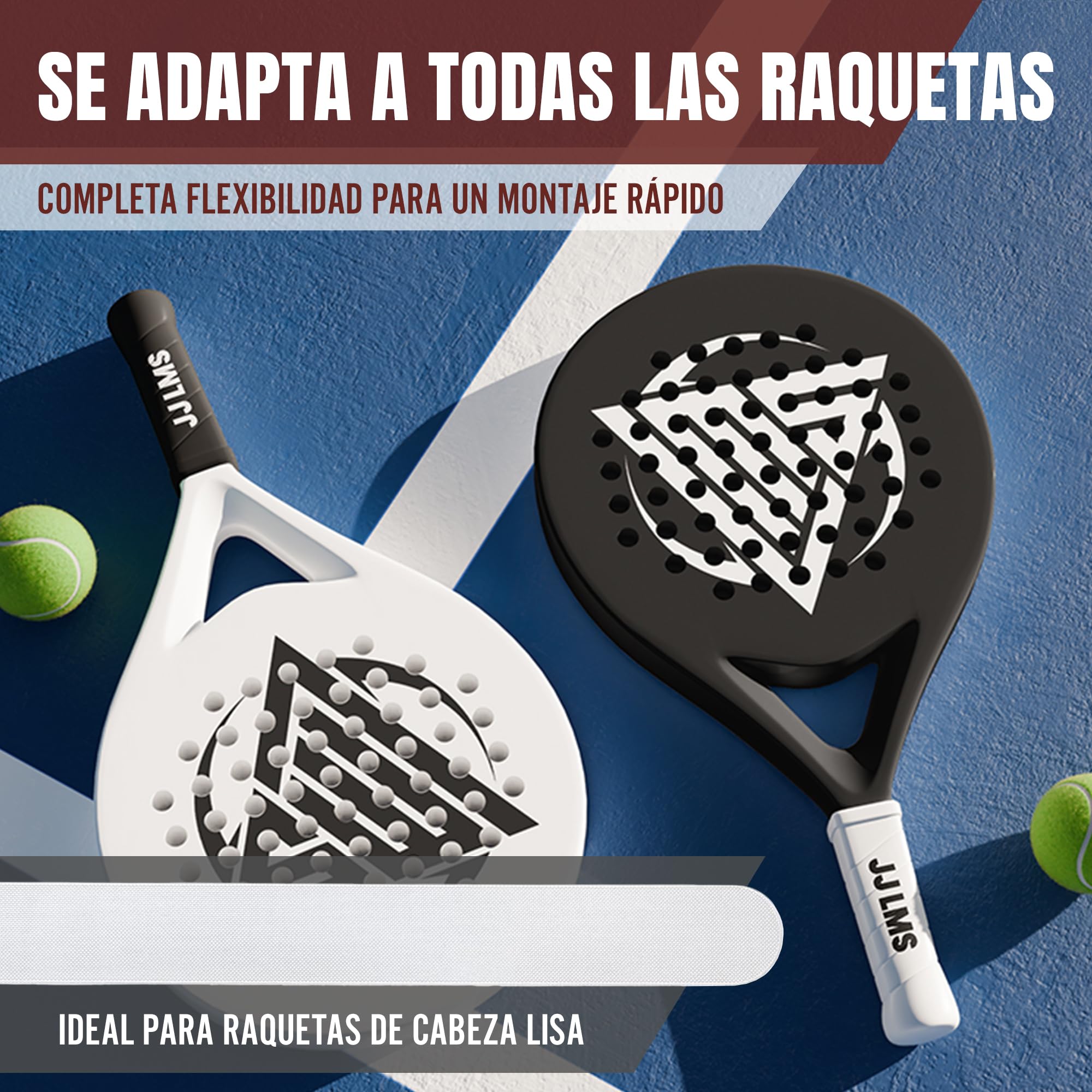 Protecteur pour raquette de padel transparent autocollant 35 x 370 mm