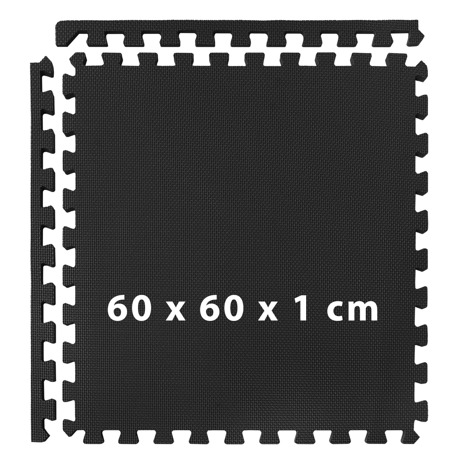 ALPIDEX 8er Set Bodenschutz Sportgeräte Matte 1cm Dicke 60x60 cm Trainingsmatten 2,88 m² Unterlegmatte Pool Fitness Turnmatte Fitnessraum Gymnastikmatte Fitnessmatte Bodenmatte Gummimatte