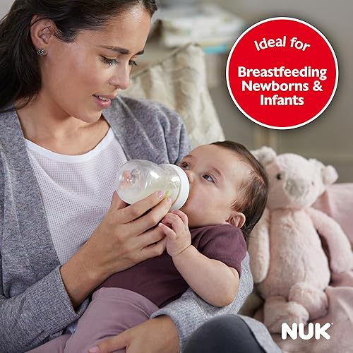 Vista 10 de NUK Simply Natural - Biberón con SafeTemp, 5 onzas, 4 unidades Claro