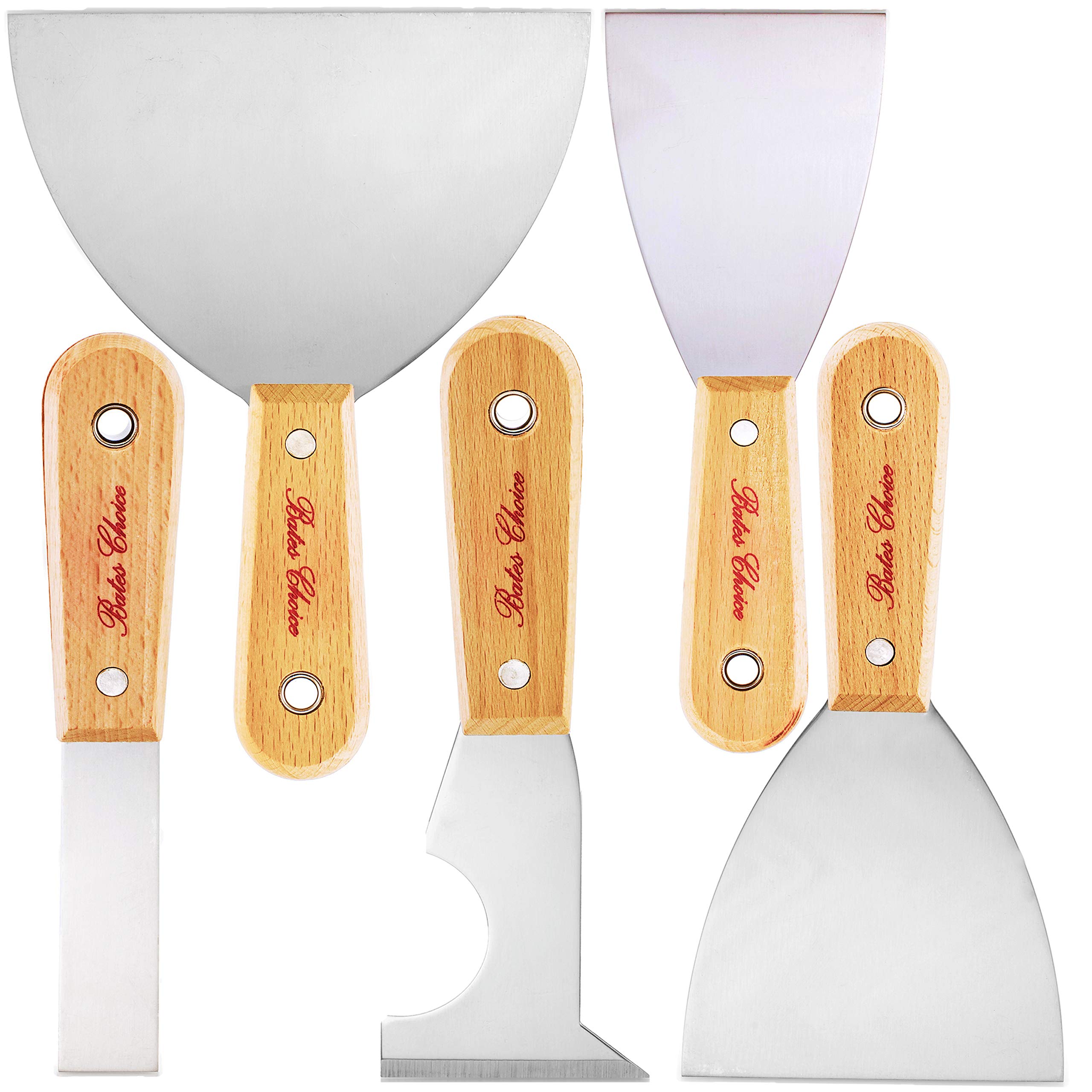 Buy Bates Paint Scraper, 5 Pc Scraper Tool, Putty Knife Set, Putty