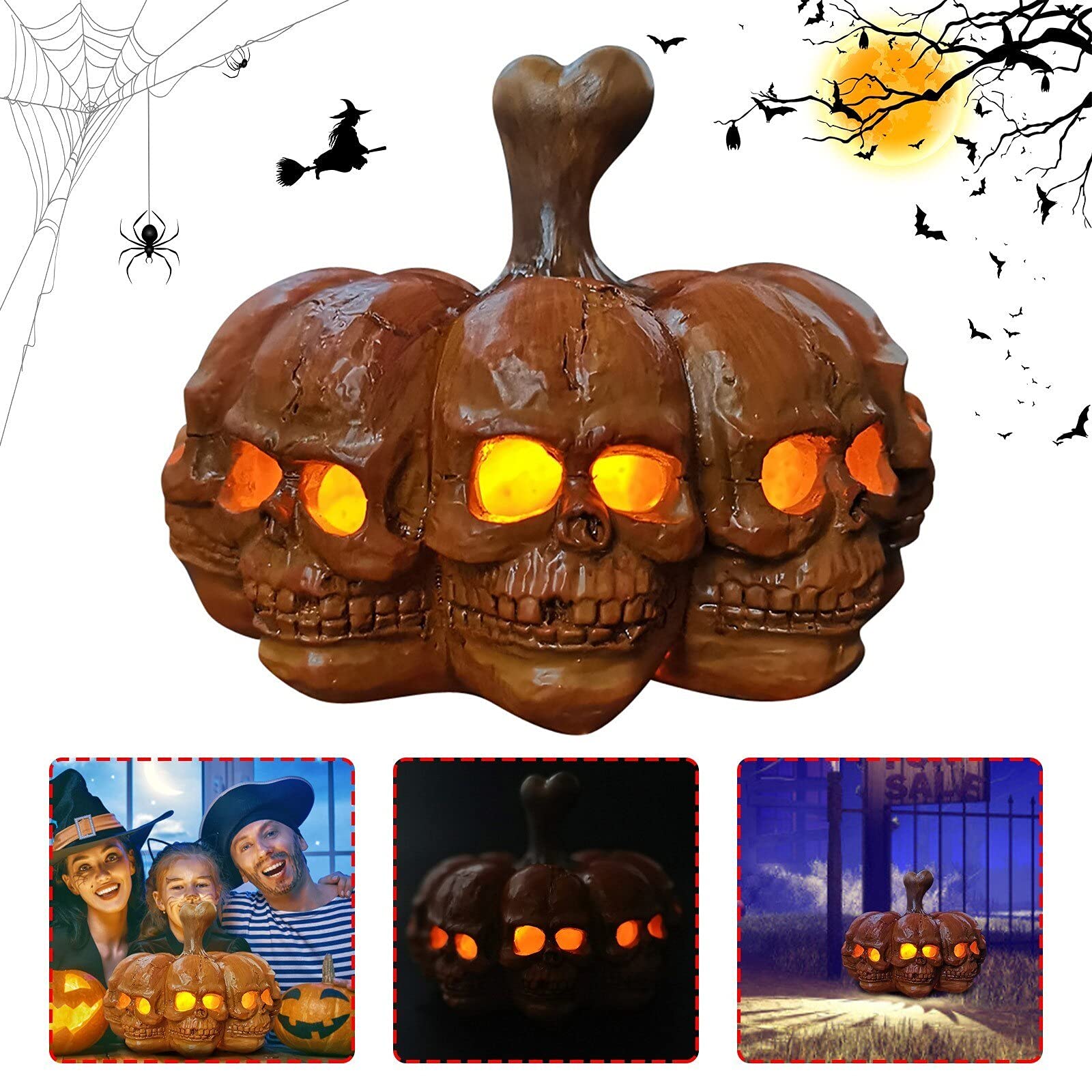 Dynia Halloween Dekoracja Led Party Supplies Dekoracje Halloween Do Domu Rzeźba Sztuka Nowoczesna Posągi Rzeźby