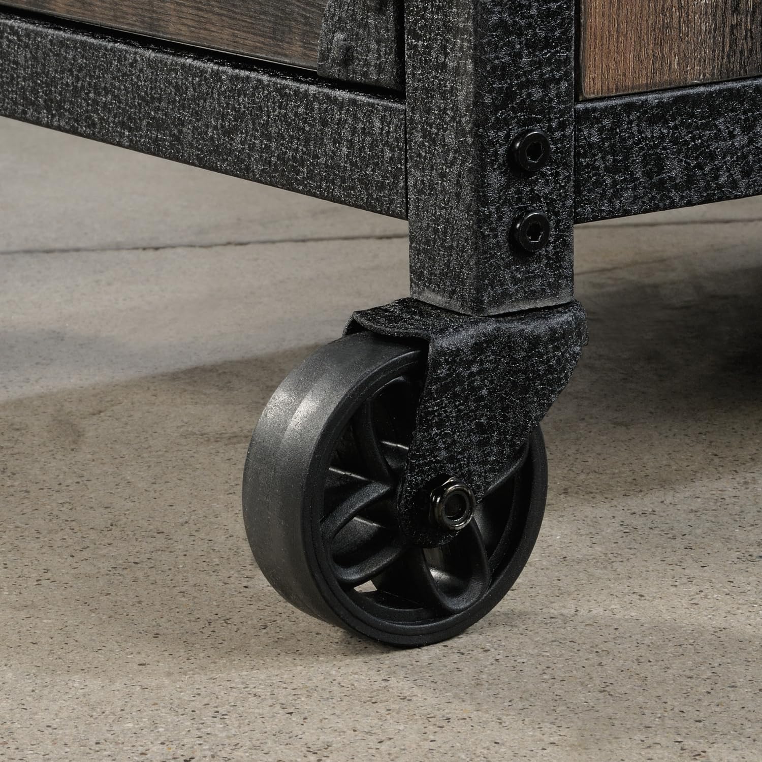 File Pedestal - Brown Finish with Lockable Drawer and Smooth-Casters for Office & Home Use