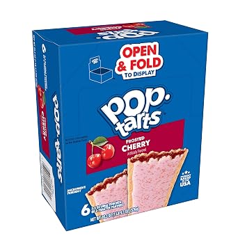 Kelloggs Pop-Tarts, Breakfast Toaster Pastries, Frosted Cherry, 22oz 72 Count