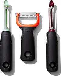 OXO Conjunto de descascador de 3 peças Good Grips - beterraba, erva-doce, inhame
