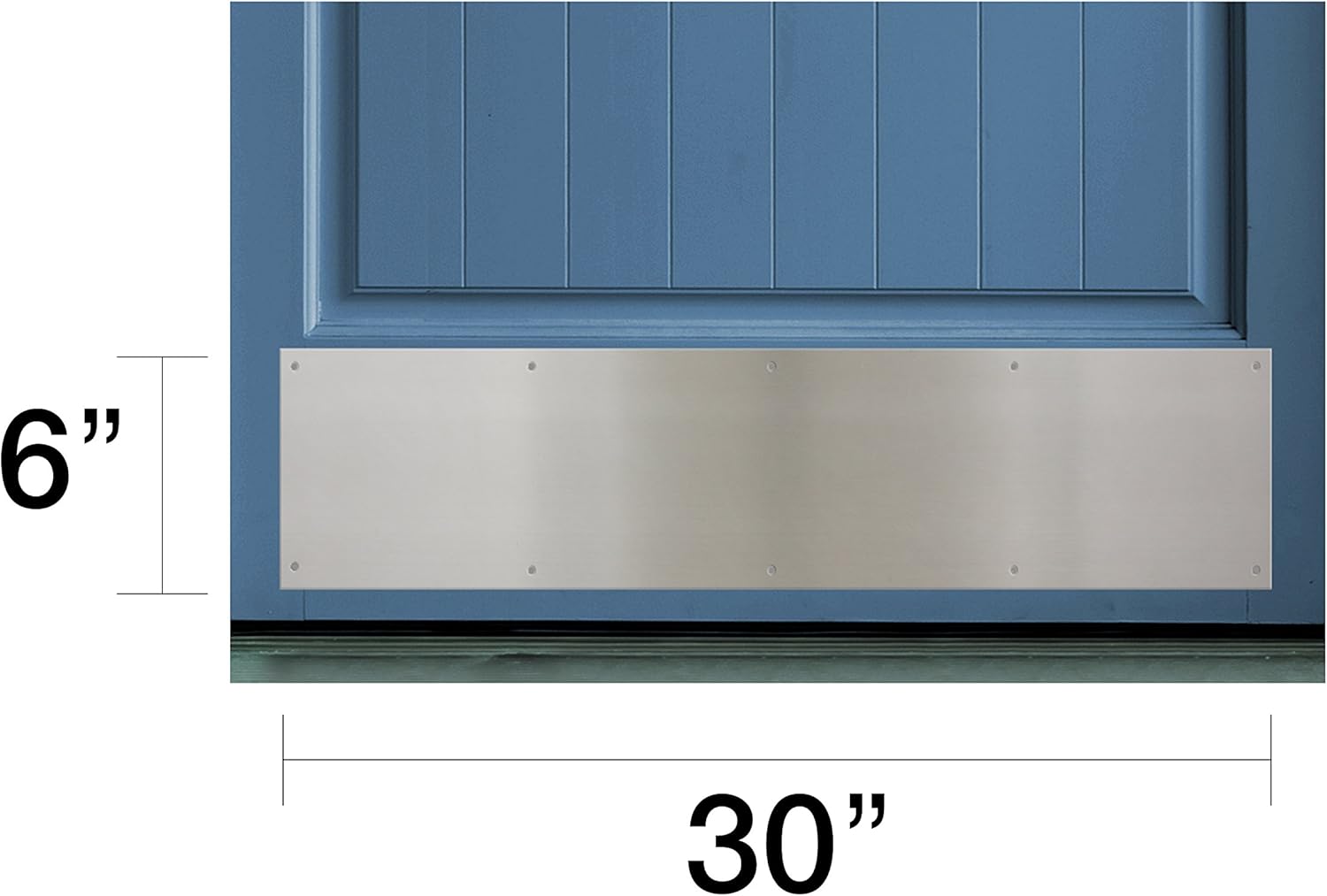 National Hardware N325-407 V1996 Kickplate in Satin Nickel