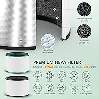 Vista 2 de Paquete de 2 filtros HEPA HP01 HP02 compatibles con purificador de escritorio Dyson, Dyson Pure Cool Link Desk DP01 DP02, Dyson Pure Hot + Cool Link