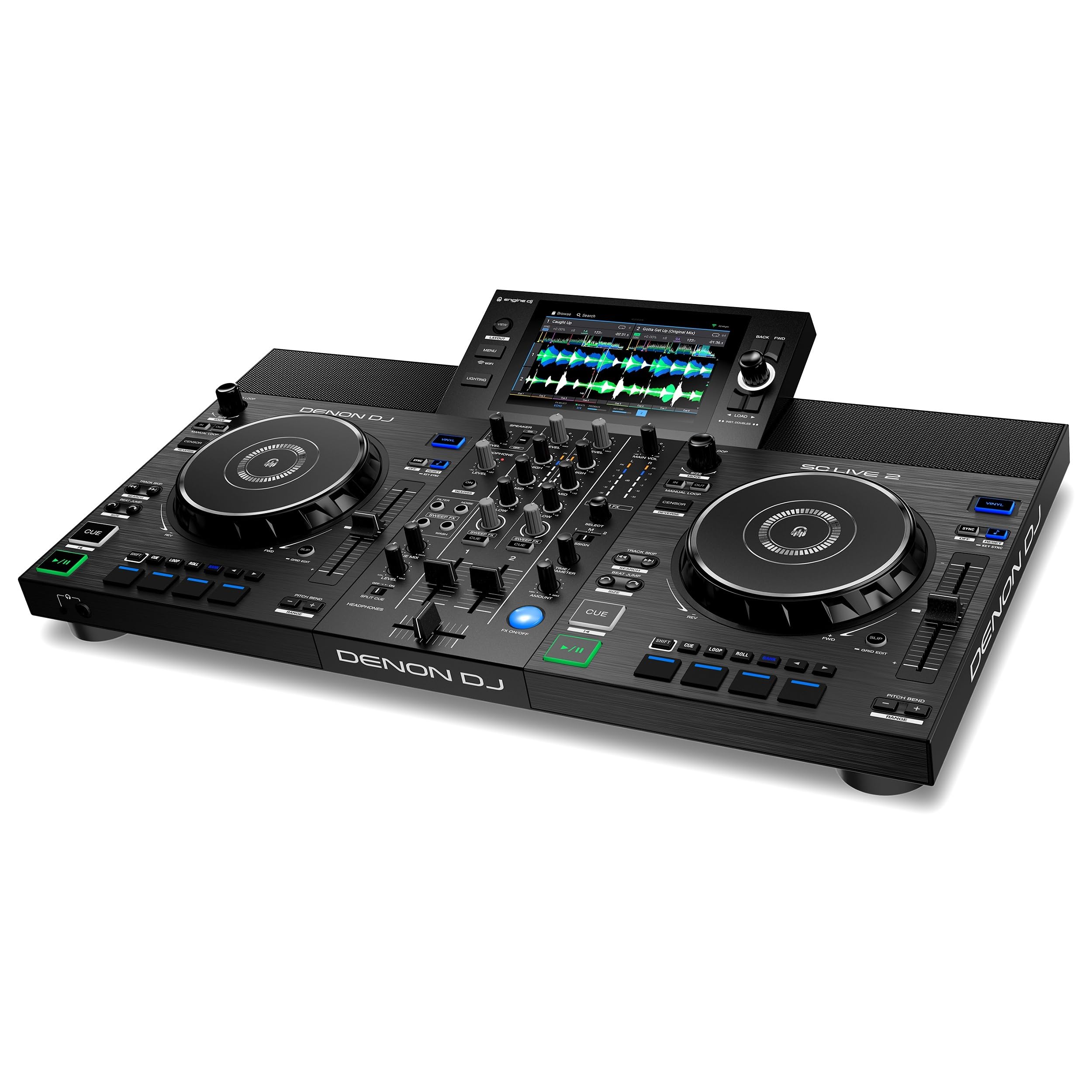 Denon DJ SC LIVE 2 – Console DJ con streaming da Amazon Music, Schermo Touch da 7”, Wi-Fi, casse, supporto per Serato DJ & Virtual DJ