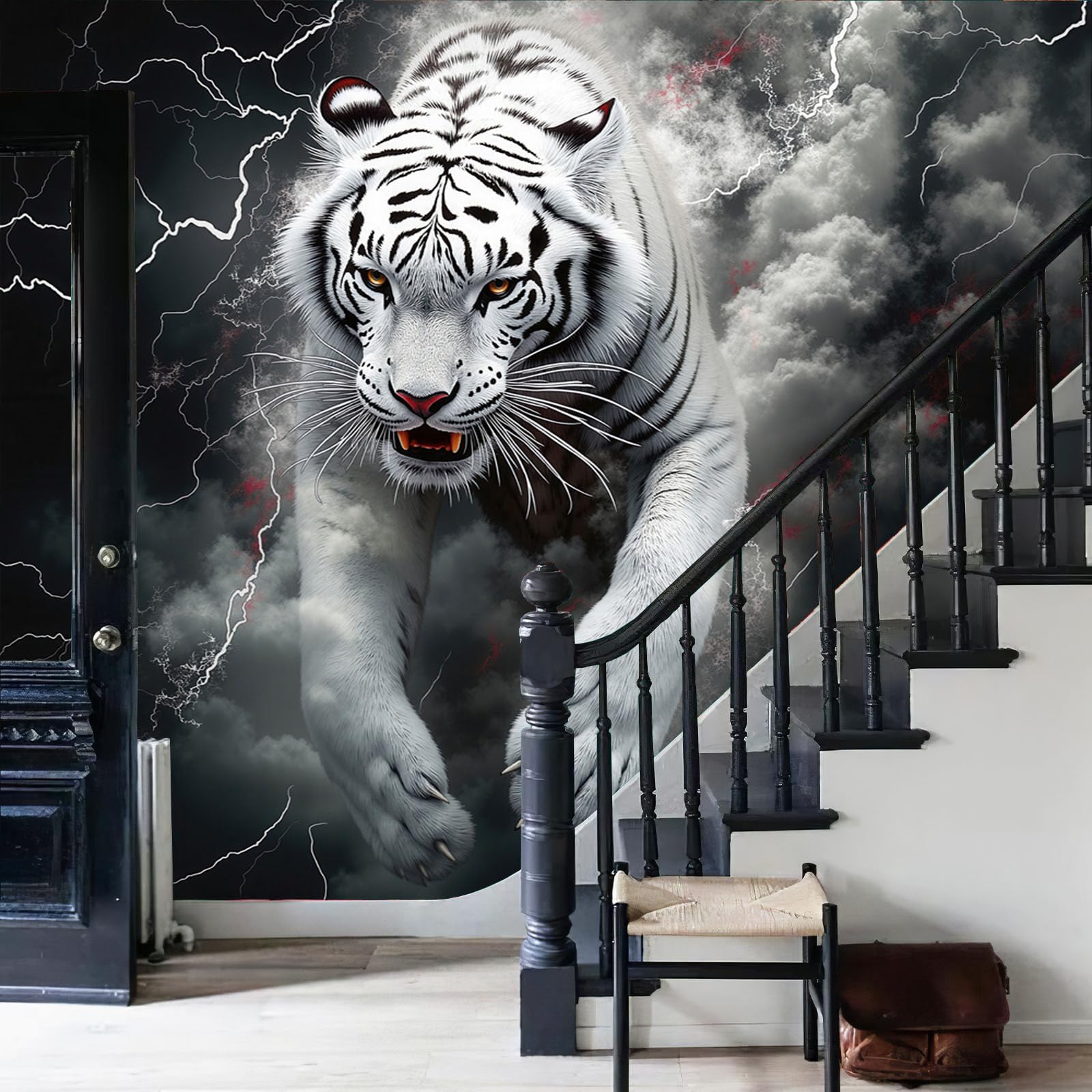 Fresque murale tigre insufflez la force de la nature fantastique dans la chambre