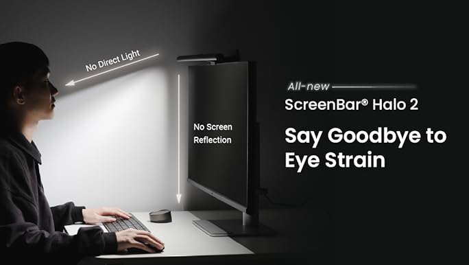 その他 BenQ ScreenBar Halo 2 Curved Monitor Light Bar Screenbar Halo 2 | BenQ US