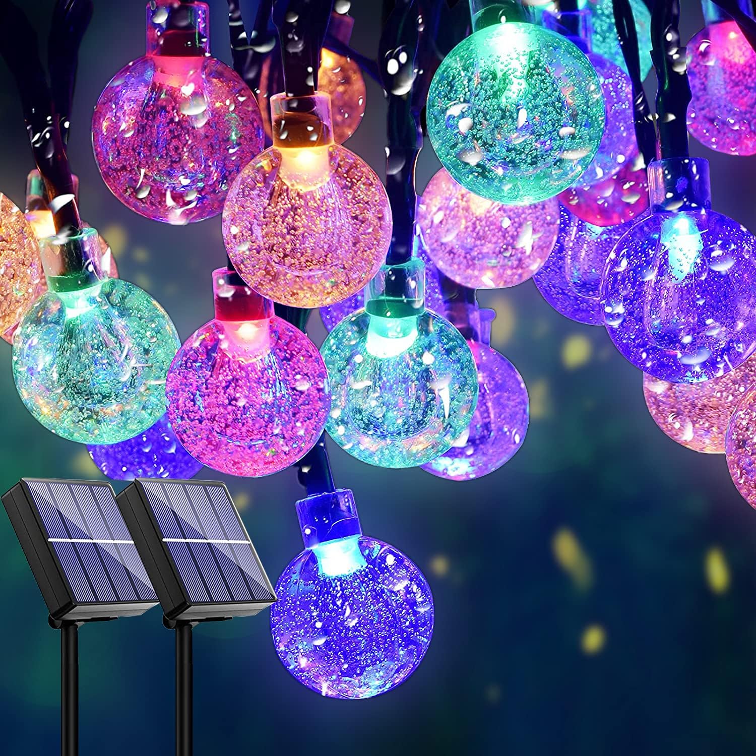 Solar String Lights Outdoor, Waterproof Solar Powered Globe String