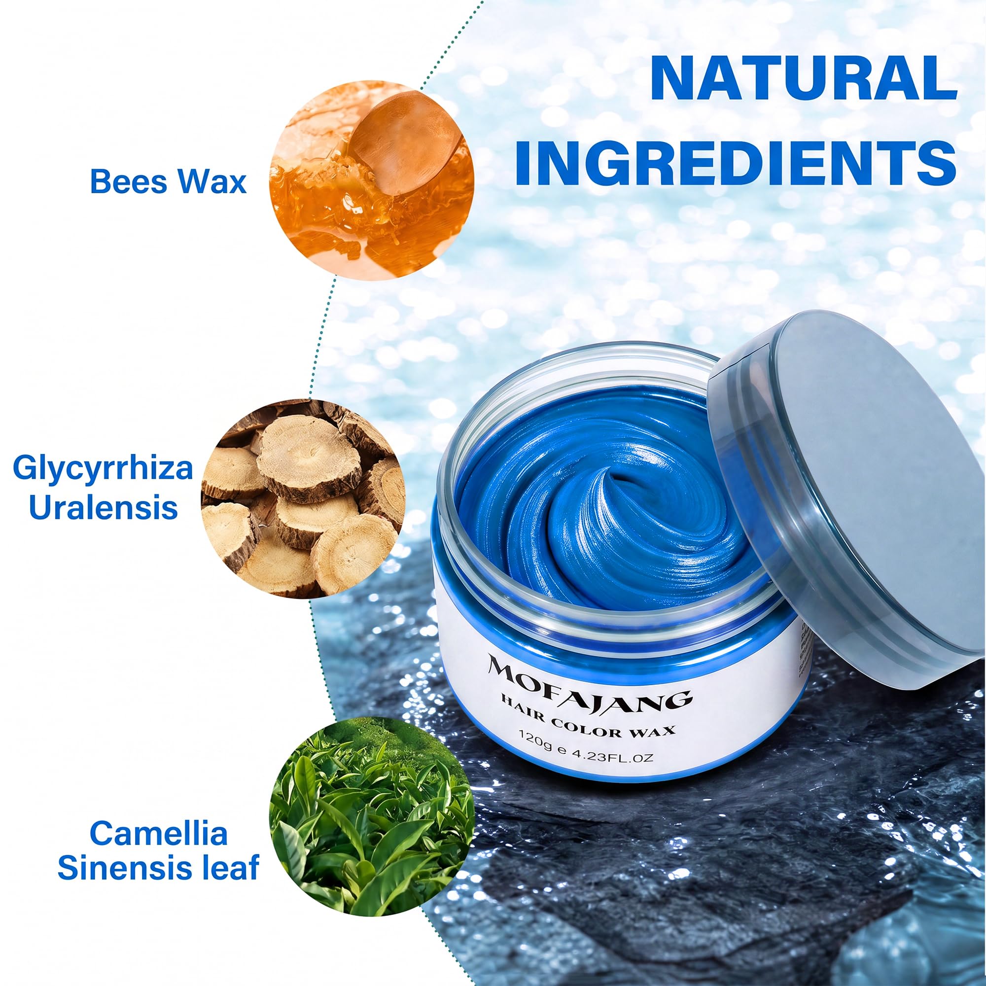 Amazon.com: Temporary Blue Hair Color Wax, Washable Temporary Hair