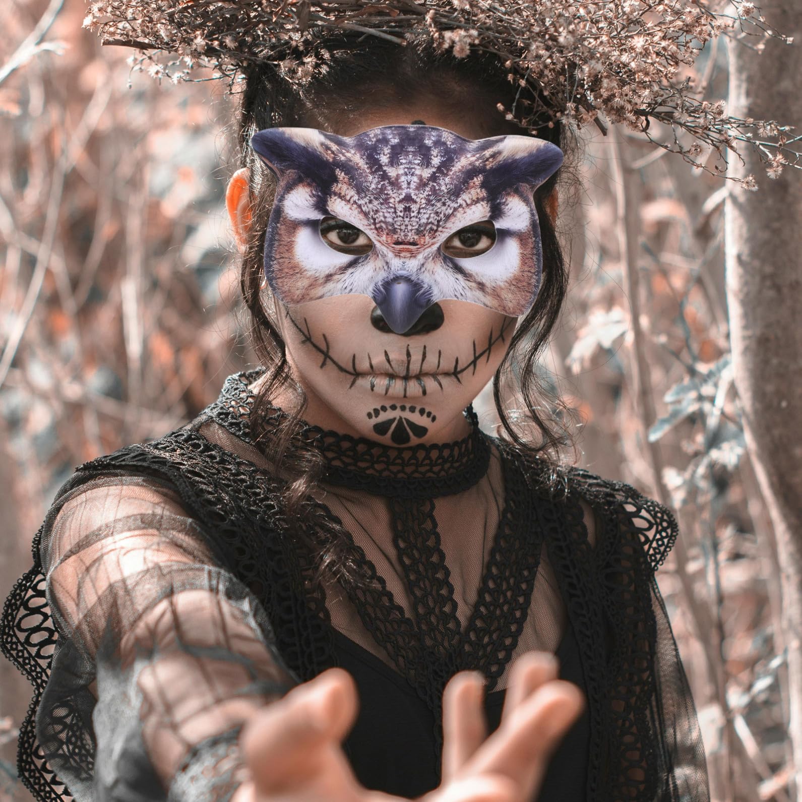 Alasum máscara de halloween accesorios de halloween disfraz de animales animal completo máscara de cabeza divertida disfraces de Halloween mascarada mascaras Eva